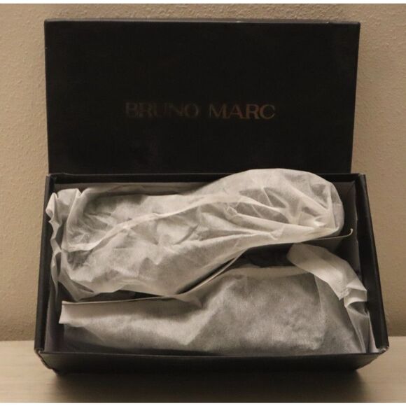 Bruno Marc Men's Sz 10W Black Patent Leather Cambridge-05 Slip-On Dress Loafers - Picture 14 of 15